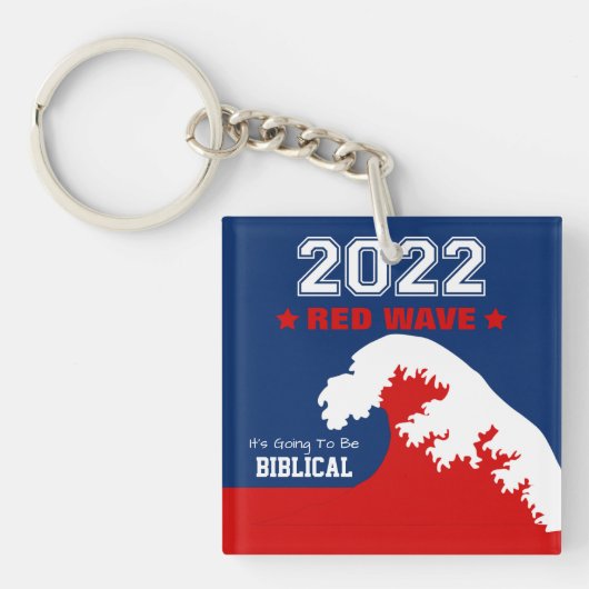 Biblical Midterms 2022 Red Wave Sleutelhanger (Voorkant)