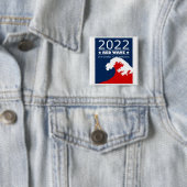Biblical Midterms 2022 Red Wave Vierkante Button 5,1 Cm (In situ)