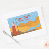 Biblical Moses Jewish Holiday Happy Passover Rechthoekige Sticker (Envelop)