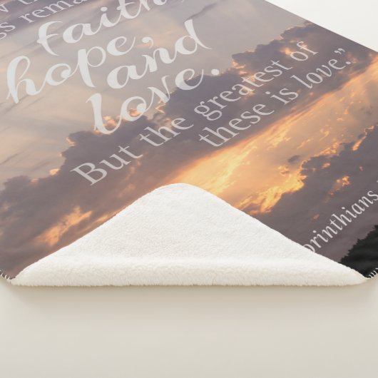 Biblical Passage Sunset Sherpa Deken (3/4)