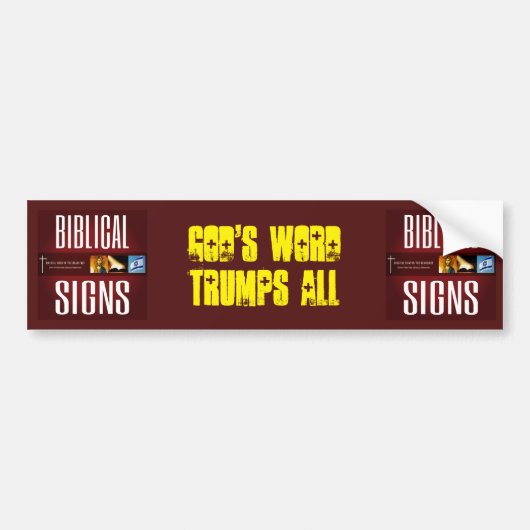Biblical Signs 2018 "God's Word" Bumpersticker (Voorkant)