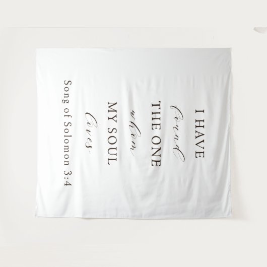 Biblical Wedding Backdrop – Song of Solomon 3:4 Qu Wandkleed (Voorkant (horizontaal))