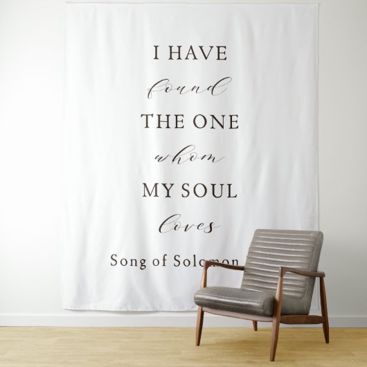 Biblical Wedding Backdrop – Song of Solomon 3:4 Qu Wandkleed (In situ)