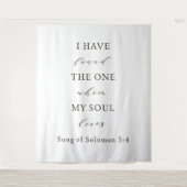 Biblical Wedding Backdrop – Song of Solomon 3:4 Qu Wandkleed (Voorkant)