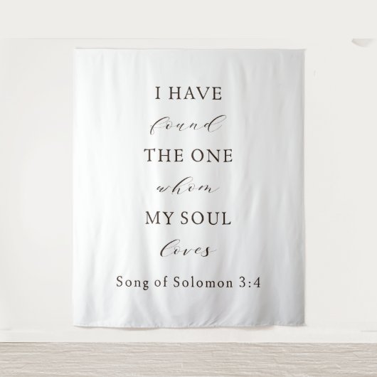 Biblical Wedding Backdrop – Song of Solomon 3:4 Qu Wandkleed (Voorkant)