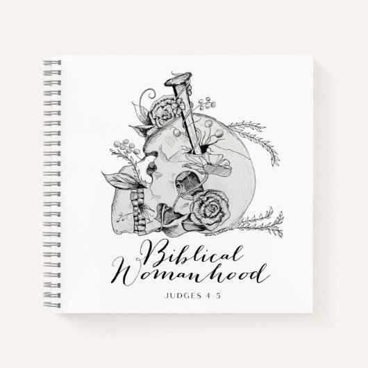 Biblical Womanhood Skull - Jael en de Tent Peg Notitieboek (Voorkant)