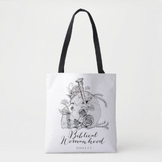 Biblical Womanhood Skull - Jael en de Tent Peg Tote Bag