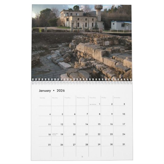 Biblicale archeologische sites in Israël vandaag Kalender (Jan 2026)