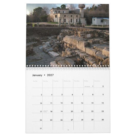 Biblicale archeologische sites in Israël vandaag Kalender (Jan 2027)