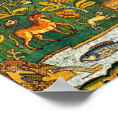 Biblicale boom van het 17e-eeuwse borduurwerk poster (Hoek)