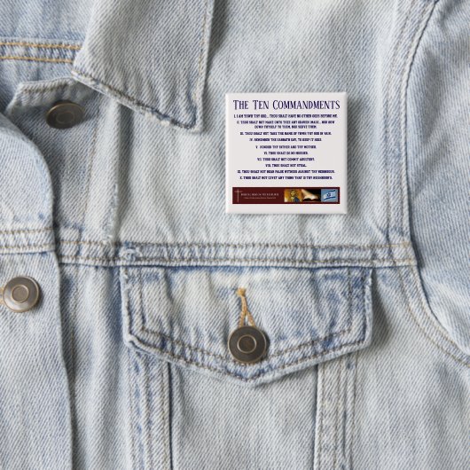 Biblicale Button "Tien Geboden" (BLUE) (In situ)