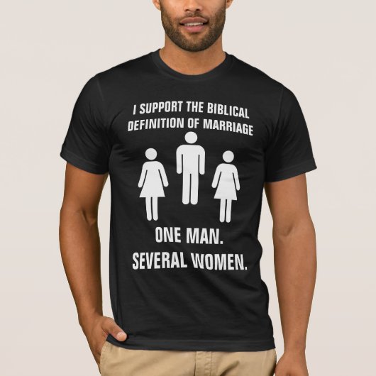 Biblicale definitie van huwelijk t-shirt (Voorkant)