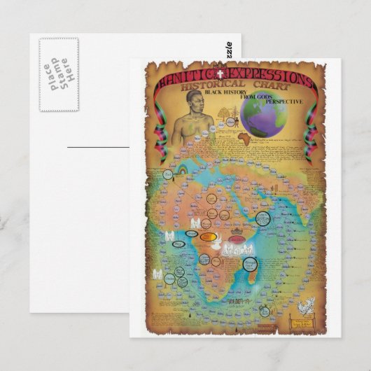 Biblicale genealogieën briefkaart (Voorkant / Achterkant)