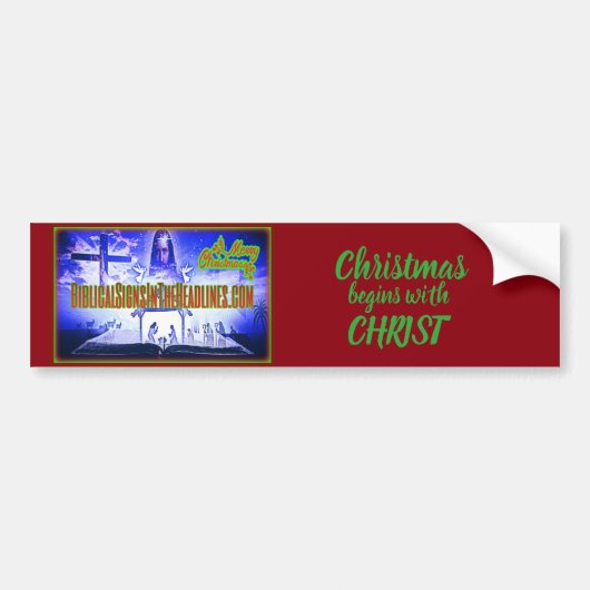 Biblicale tekens ITH "2017 CHRISTMAS" bumpersticke Bumpersticker (Voorkant)