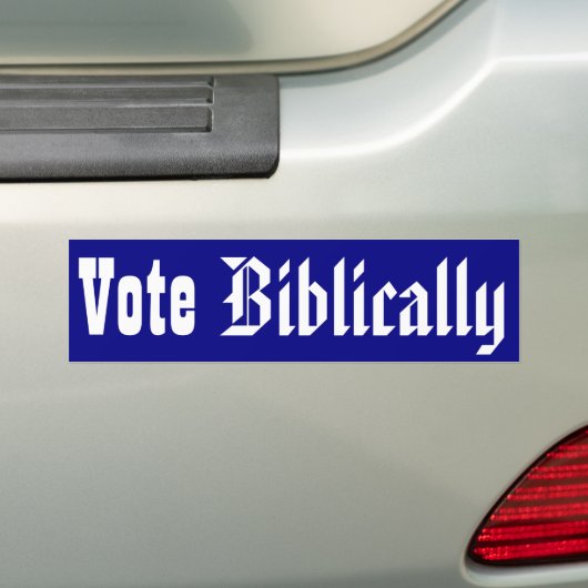 Biblically stemmen bumpersticker (Op auto)