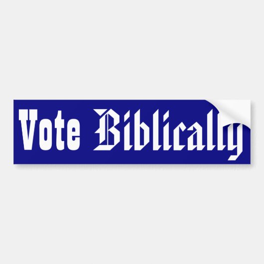 Biblically stemmen bumpersticker (Voorkant)