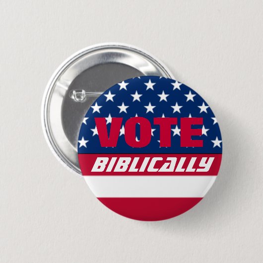 Biblically stemmen ronde button 5,7 cm (Voorkant /achterkant)