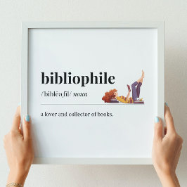 Bibliofiel Definitie een liefhebber van boeken Poster