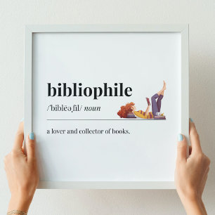 Bibliofiel Definitie een liefhebber van boeken Poster