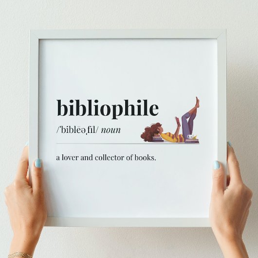 Bibliofiel Definitie een liefhebber van boeken Poster