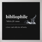 Bibliofiel Definitie een liefhebber van boeken (zw Poster (Voorkant)