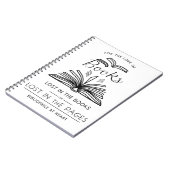 Bibliofiel in het hart - Minimalistisch ontwerp vo Notitieboek (Linkerzijde)