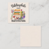 Bibliofiele gelukzaligheid notitiekaartje (Voorkant / Achterkant)