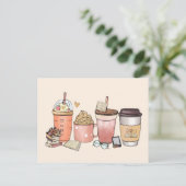 Bibliofielen en Cafeïne liefhebbers Briefkaart (Staand voorkant)