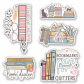 Bibliofiel's Delight: eigenzinnige & kleurrijke bo Sticker (Voorkant)