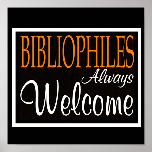 Bibliofiles Altijd welkom Poster (Voorkant)