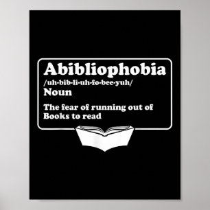 Bibliofobie Bibliofilie Angst Lees Bibliofiel B Poster