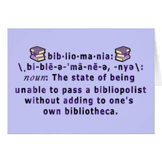 Bibliomania Blank Card