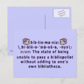 Bibliomania Briefkaart (Voorkant / Achterkant)