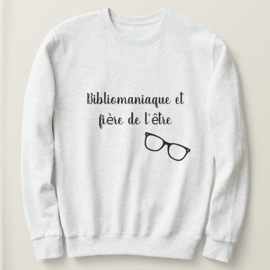Bibliomanica en trots op het zijn trui (Design voorkant)