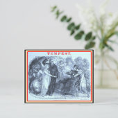 Bibliomanie: Shakespeare The Tempest Briefkaart (Staand voorkant)
