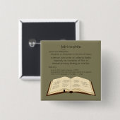 Bibliopfiel Vierkante Button 5,1 Cm (Voorkant /achterkant)