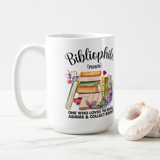 Bibliopfiele definitie koffiemok (Met donut)