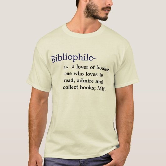 Bibliopfiele definitie t-shirt (Voorkant)