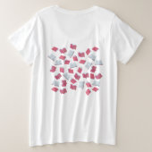 Bibliophile Babe Grote Maat T-shirt (Design achterkant)