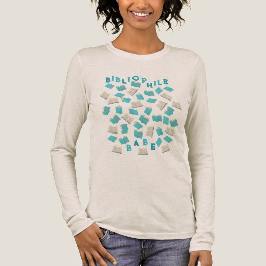 Bibliophile Babe Tri-Blend Shirt (Voorkant)