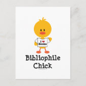 Bibliophile Chick Briefkaart (Voorkant)