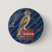 Bibliophile Owl Ronde Button 5,7 Cm (Voorkant)