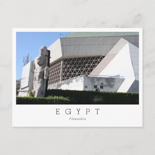 Bibliotheca Alexandrina, Alexandrië, Egypte Postca Briefkaart (Voorkant)