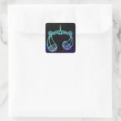 bibliotheca de schubben zodiastickers vierkante sticker (Tas)