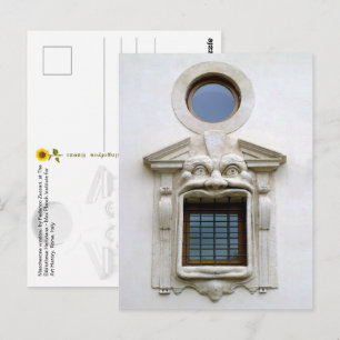 Bibliotheca Hertziana's raam. Rome, IT ansichtkaar Briefkaart