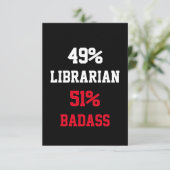 Bibliothecaris Badass Kaart (Staand voorkant)