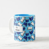 Bibliothecaris Boek Lover Leraar Tweekleurige Koffiemok (Voorkant links)