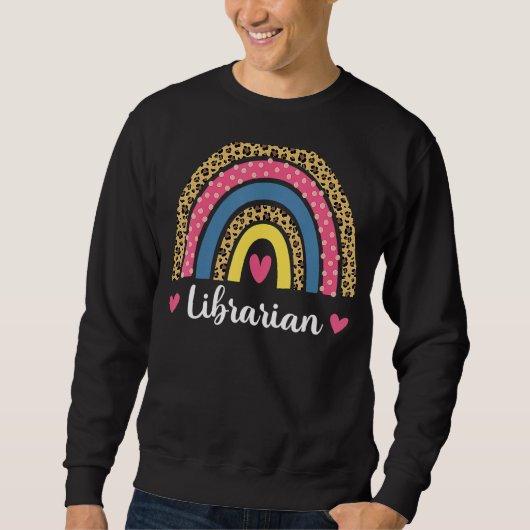 Bibliothecaris Boho Rainbow Leopard Terug naar Sch Trui (Voorkant)