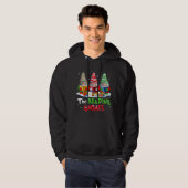 Bibliothecaris De Lezing Gnomen Kerstmis Grappig v Hoodie (Voorkant volledig)