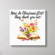 Bibliothecaris en boeken canvas